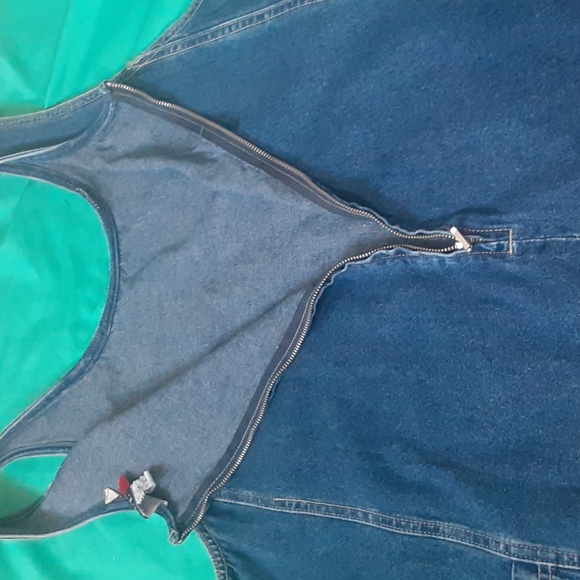 * J.L N.Y DENIM MAXI DRESS, SIZE MEDIUM - Picture 9 of 9